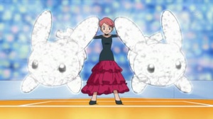 Plusle y Minun usando chispa.