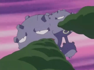 Weezing usando pantalla humo.