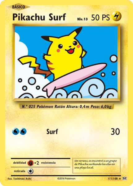 Archivo:Pikachu Surf (Evoluciones TCG).png