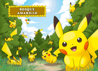 Pikachu en el Bosque Amarillo.