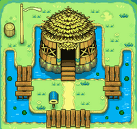 Base de Squirtle, Totodile, Mudkip y Psyduck al principio del juego.