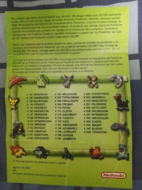 Lista de Pokémon a intercambiar por el Celebi.