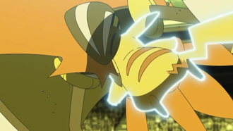 Pikachu usando ataque rápido.
