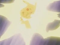 Pikachu usando rayo.