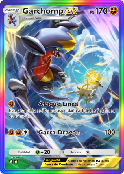 Garchomp ex (Luz Triunfal TCG Pocket) - WikiDex, la enciclopedia Pokémon