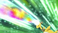 Ampharos usando doble rayo.