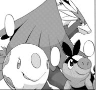 Brav saludando a su entrenador.