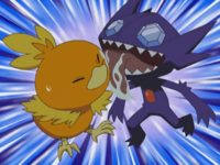 Un Sableye usando Lengüetazo.