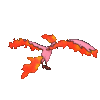 Imagen posterior de Moltres variocolor en Pokémon X, Pokémon Y, Pokémon Rubí Omega, Pokémon Zafiro Alfa, Pokémon Sol, Pokémon Luna, Pokémon Ultrasol y Pokémon Ultraluna