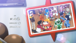 Foto de Liko, Rod, Doti y Friede preparándose para ir a la Montaña Pericarpio mostrada en el EP1321.