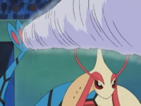 Milotic usando tornado/ciclón.