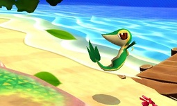 Snivy usando hoja afilada.