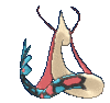Imagen posterior de Milotic hembra en Pokémon X, Pokémon Y, Pokémon Rubí Omega, Pokémon Zafiro Alfa, Pokémon Sol, Pokémon Luna, Pokémon Ultrasol y Pokémon Ultraluna