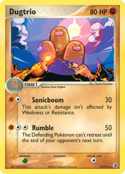 Archivo:Dugtrio (FireRed & LeafGreen TCG).png