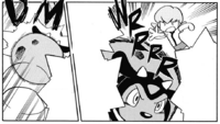 Miltank de Blanca usando rodar/desenrollar.