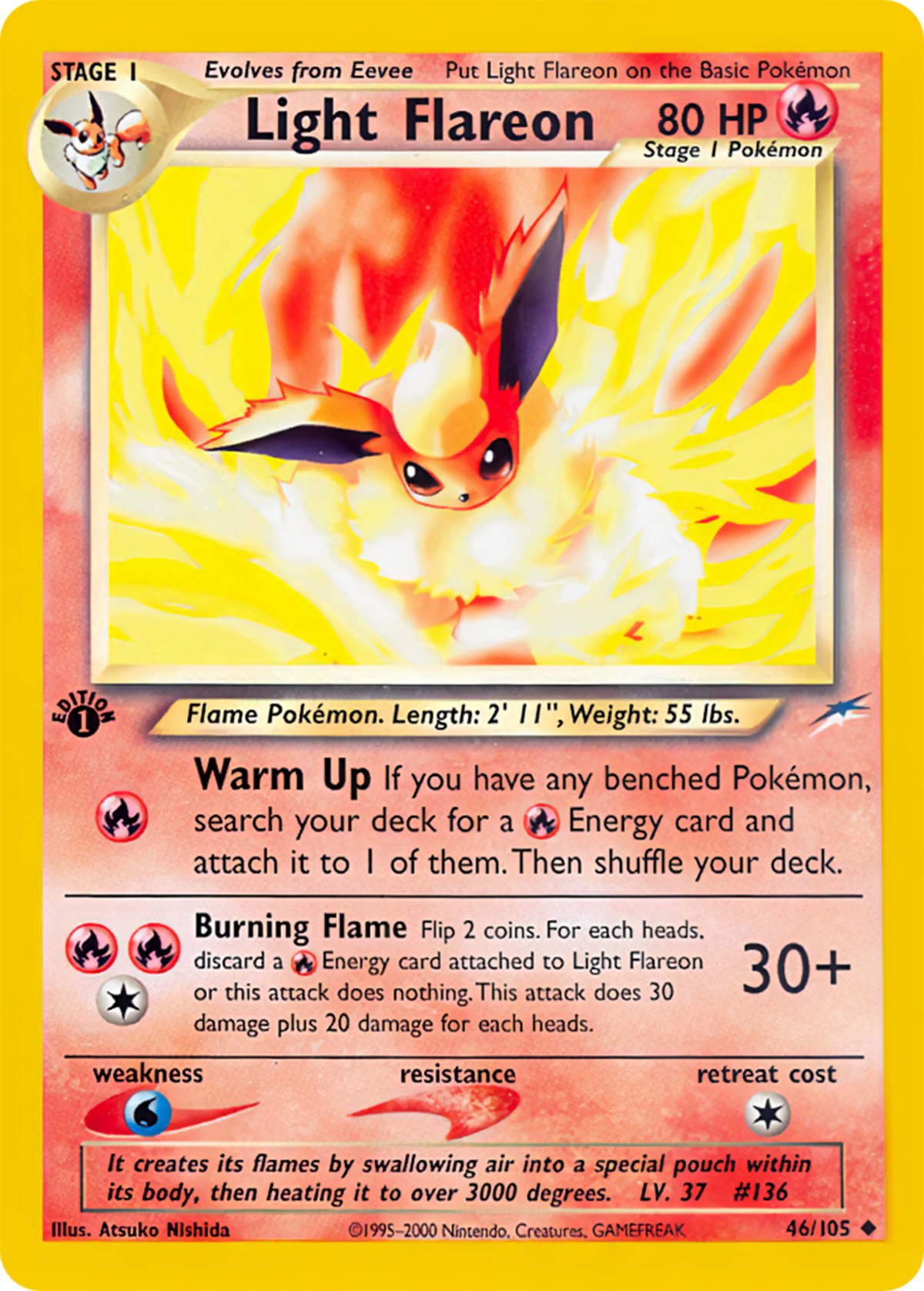 Light Flareon (Neo Destiny TCG) - WikiDex, la enciclopedia Pokémon