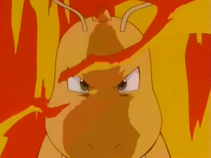 Dragonite usando enfado.