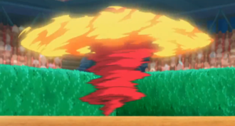 Incineroar de Kukui usando Lariat Oscuro.