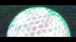 Terapagos sellando el laqualio/laquium y quedándose sin energía hasta convertirse en una joya.