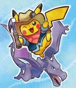 Pikachu Excavador y Aerodactyl