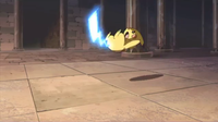 Pikachu de Rojo usando cola férrea.