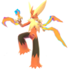 Imagen de Mega-Blaziken variocolor en Leyendas Pokémon: Z-A