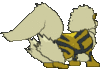 Imagen posterior de Arcanine variocolor en Pokémon X, Pokémon Y, Pokémon Rubí Omega, Pokémon Zafiro Alfa, Pokémon Sol, Pokémon Luna, Pokémon Ultrasol y Pokémon Ultraluna