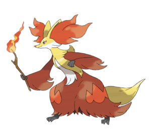 Ilustración de Delphox