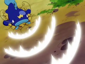 Whiscash usando terremoto.