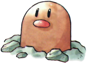 Diglett en Pokémon Rojo y Verde.