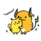 Pegatina Pikachu y Raichu GO.png