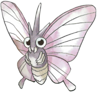 Venomoth en Pokémon Rojo y Verde.