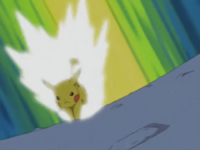 Pikachu usando ataque rápido.