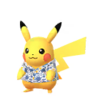 Pikachu con una camisa kariyushi de Okinawa