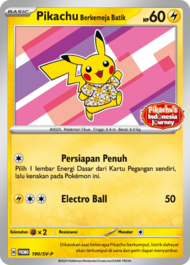 Carta n.º 190/SV-P. (Camisa Batik con motivo de Pikachu & flores)
