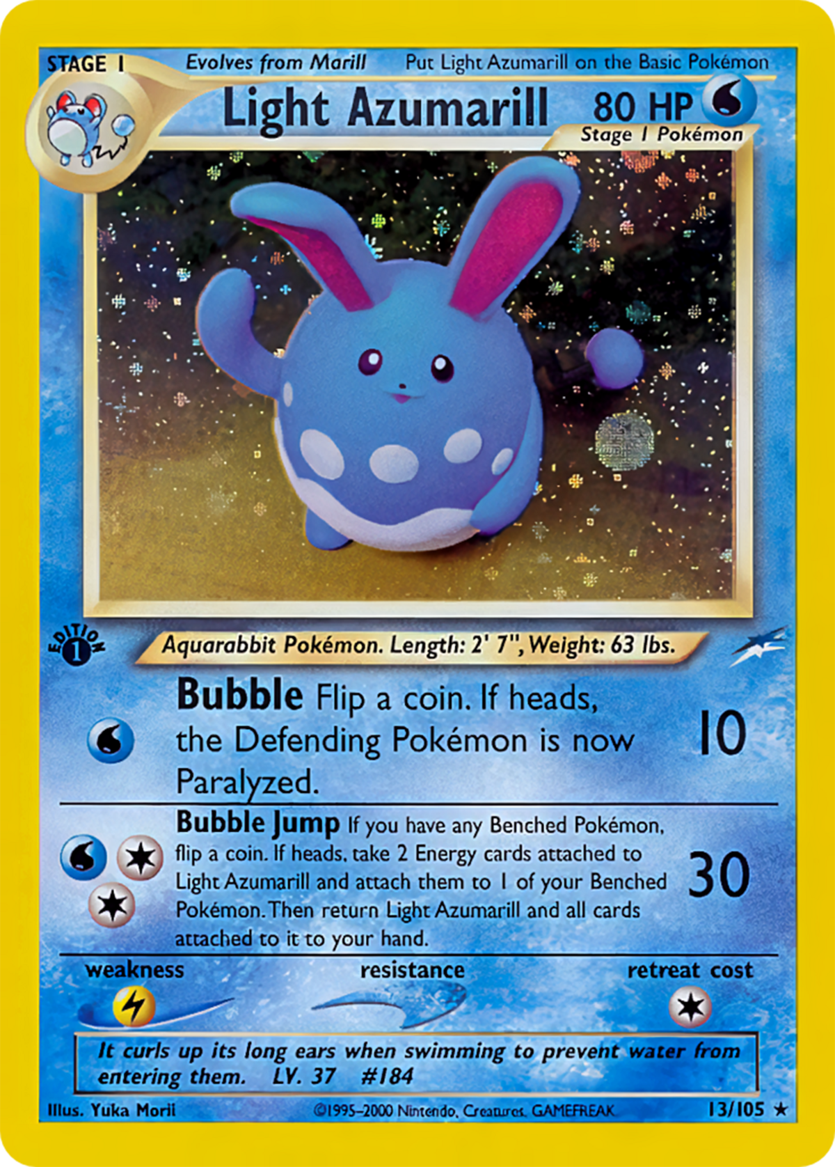 Light Azumarill (Neo Destiny TCG) - WikiDex, la enciclopedia Pokémon