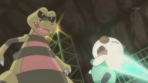 Oshawott usando concha filo.