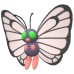 Imagen de Butterfree variocolor macho en Pokémon Diamante Brillante y Pokémon Perla Reluciente