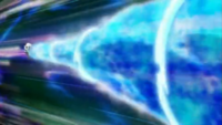 Oshawott usando hidrobomba.