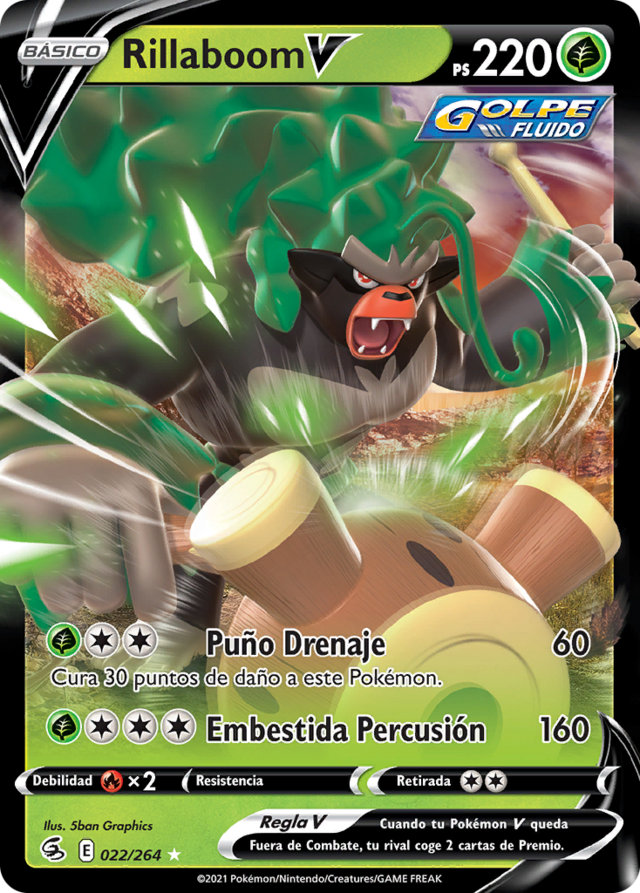 Rillaboom V (Golpe Fusión TCG) - WikiDex, la enciclopedia Pokémon