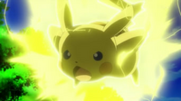 Pikachu usando rayo.