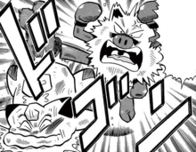 Primeape usando megapatada.