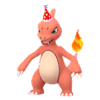 Charmeleon con gorro de fiesta rojo