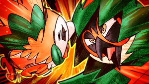 Rowlet vs Decidueye.