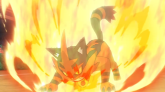 Torracat usando nitrocarga en un flashback del EP1079.
