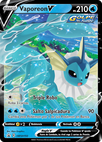 Pokémon TCG Vaporeon V SWSH Black Star Promo SWSH181 Holo Promo For