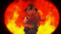 Gloom siendo rescatado por Ash.