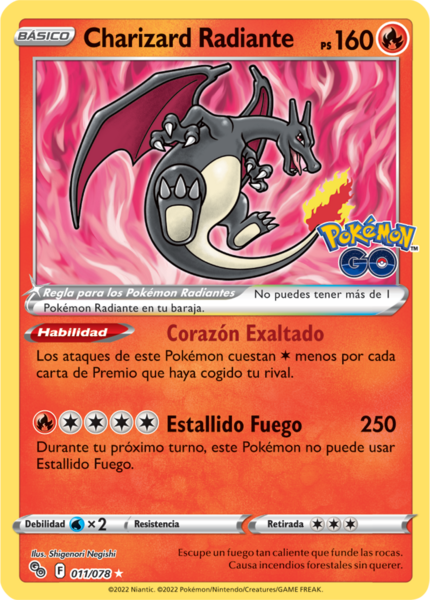Archivo:Charizard Radiante (Pokémon GO TCG).png