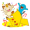 Pegatina Pikachu, Meowth y Wobbuffet Navidad 20 GO.png