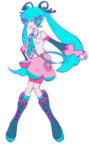 Diseño de Hatsune Miku adulta en After Epochs.